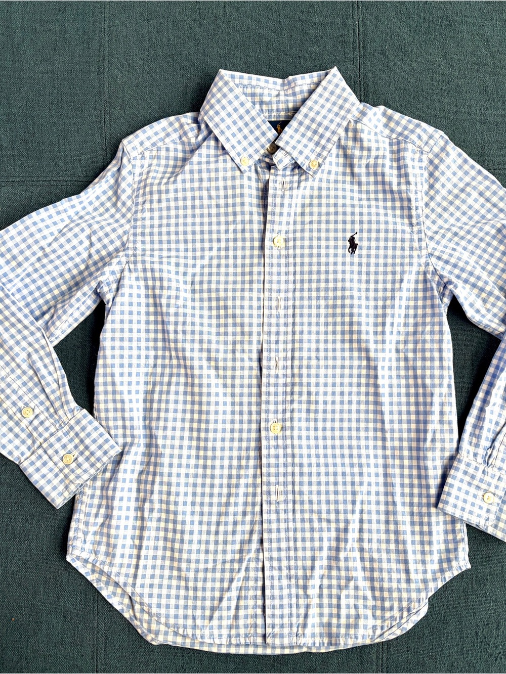 Polo by Ralph Lauren Light Blue & White Gingham Button-Down Shirt